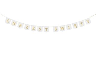 Baner Chrzest Święty, 2 m, biały Partydeco (GRL107-008)