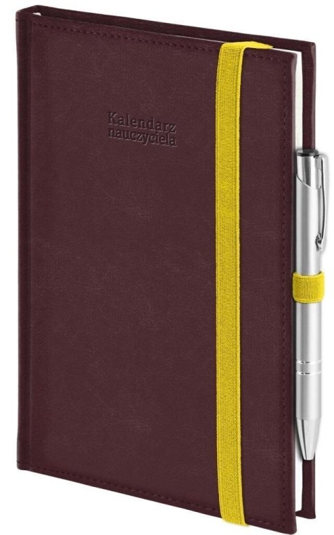 Kalendarz nauczyciela książkowy (terminarz) Nebraska z gumką czekoladowy A5 143mm x 204mm Wokół Nas (A5TN070B)