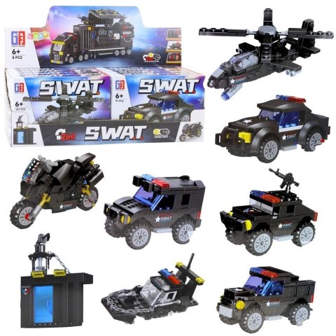 Klocki konstrukcyjne pojazdy SWAT 2w1 MIX Lean (23584)
