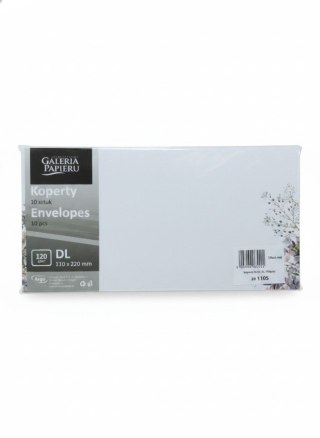 Koperta DL LILAC, 120g/m2 biała Galeria Papieru (281105) 10 sztuk