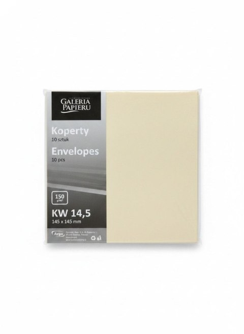 Koperta kremowy kremowa Galeria Papieru 10 sztuk