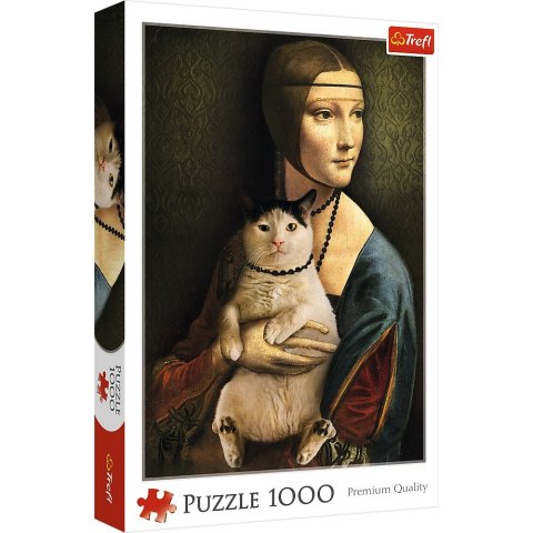 Puzzle Dama z kotem 1000 el. Trefl (10663)