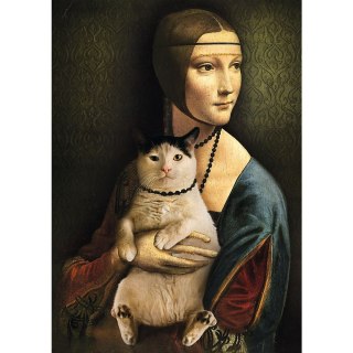Puzzle Dama z kotem 1000 el. Trefl (10663)