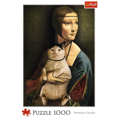 Puzzle Dama z kotem 1000 el. Trefl (10663)