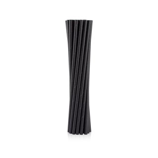 Słomka papierowe czarne 6x197 mm/12szt. 12 szt Godan (SG-RPCZ12)