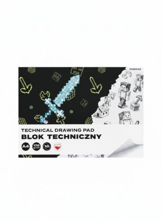 Blok techniczny A4 biały 170g 10k Starpak (588813)