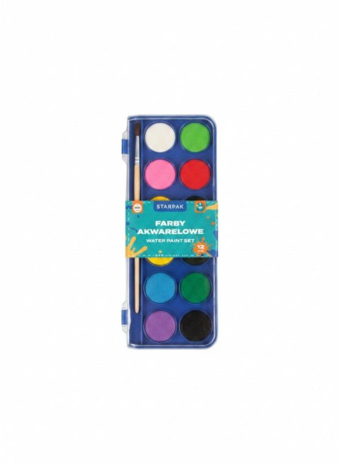 Farby akwarelowe 12 kolor. Starpak (583155)