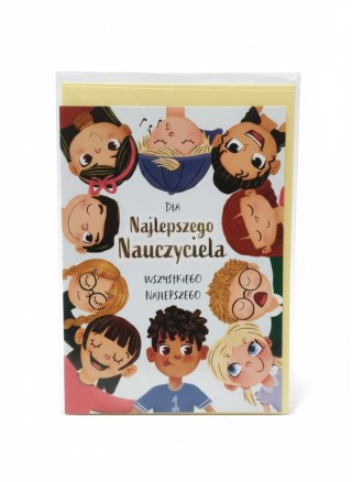 Kartka składana B6 B6 NAJLEPSZY NAUCZYCIEL - DZIECI Henry (5908451986223)