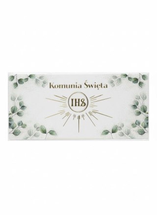 Kartka składana Koperta KOMUNIA KIELICH Z EUKALIPTUSEM Henry (590570148657)