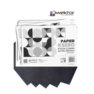 Papier kolorowy A4 CZARNY 100k. 80g Wektor (5906395354863)