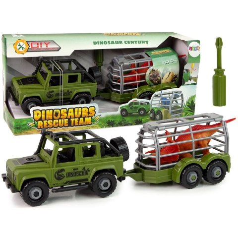 Samochód Terenowe Transporter Do Rozkręcania DIY Zielony Dinozaur Lean (12956)