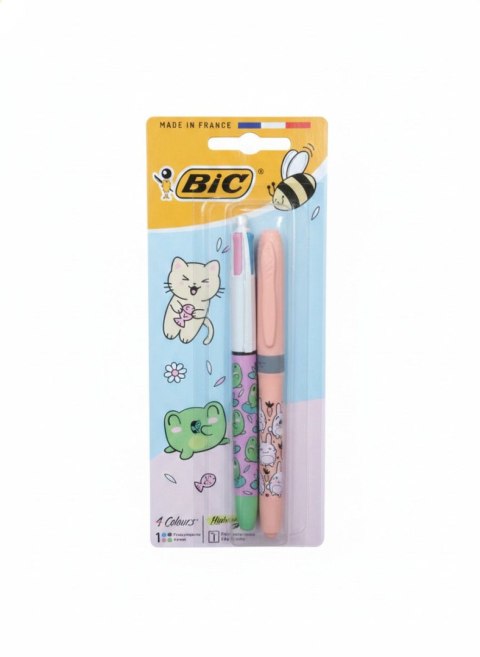 Zakreślacz Highlighter Grip KAWAII 2sztuki wkład mix Bic (528033)