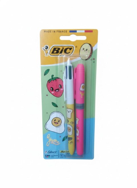 Zakreślacz Highlighter Grip KAWAII FOOD 2sztuki Bic (527545)