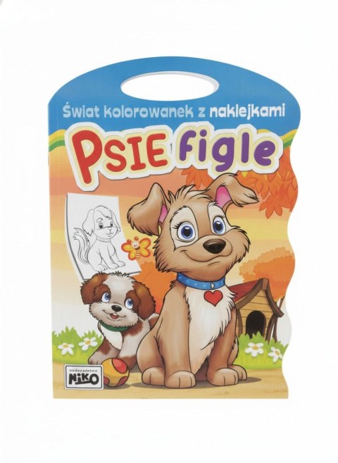 Książeczka edukacyjna Świat kolorowanek z naklejkami. Psie figle Niko