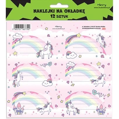 Naklejka na zeszyt 2 Unicorn Henry (5905701487790)