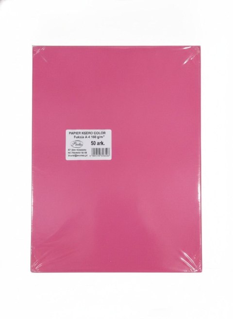 Papier kolorowy A4 fuksja 50k. 160g Protos