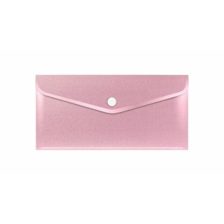 Teczka plastikowa na guzik STARDUST PINK DL różowy Biurfol (TKSD-DL-03)