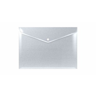 Teczka plastikowa na guzik STARDUST SILVER A4 srebrna Biurfol (TKSD-A4-02)