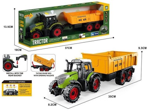 Traktor z przyczepą, światło i dźwięk Adar (633322)