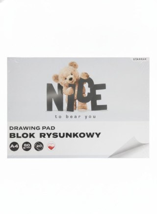 Blok rysunkowy A4 biały 80g 20k Starpak (588811)
