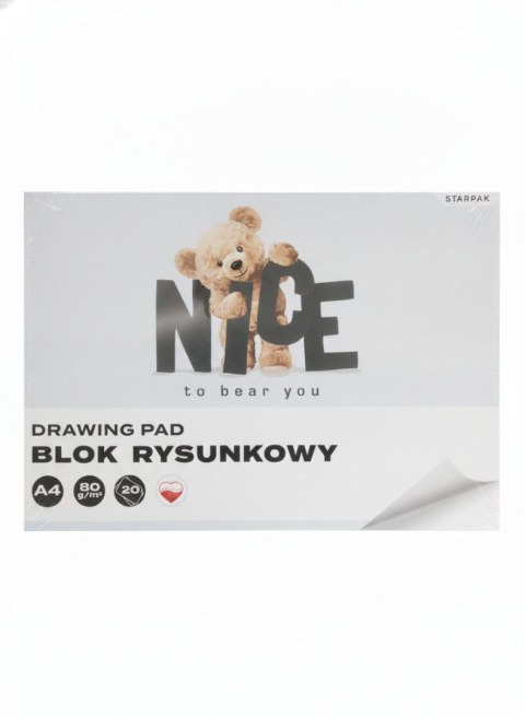 Blok rysunkowy A4 biały 80g 20k Starpak (588811)
