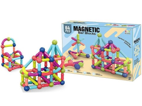 Klocki magnetyczne 64 elementy Adar (606739)