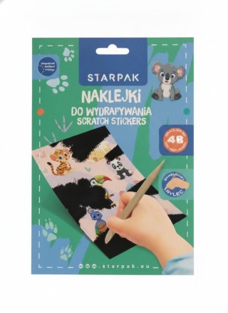 Naklejka (nalepka) ZWIERZĄTKA Naklejka do wydrapywania Starpak (583960)