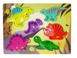 Układanka puzzle, drewniane, dinozaury Adar (570290)