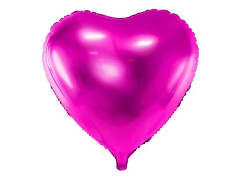 Balon foliowy Serce, 45cm, ciemny róż 18cal Partydeco (FB9M-006)