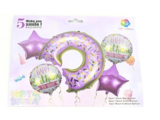 Balon foliowy zestaw party donut One Dollar (358386)