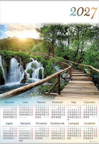 Kalendarz ścienny MOSTEK plakatowy A4 607mm x 880mm Lucrum (PL07)