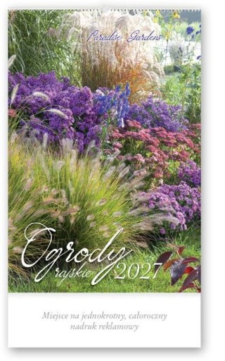 Kalendarz ścienny OGRODY RAJSKIE 13-planszowe 320mm x 470mm Lucrum (RW12)