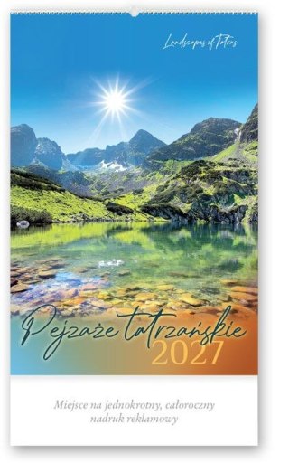 Kalendarz ścienny PEJZAŻE TATRZAŃSKIE 13-planszowe A3+ 320mm x 470mm Lucrum (RW03)