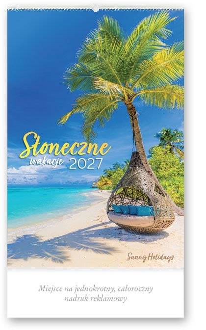 Kalendarz ścienny SŁONECZNE WAKACJE 13-planszowe A3+ 320mm x 470mm Lucrum (RW10)