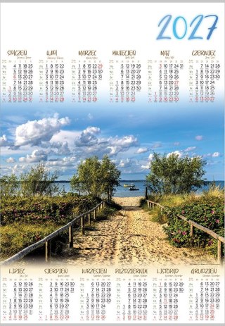 Kalendarz ścienny WYBRZEŻE plakatowy A4 607mm x 880mm Lucrum (PL05)