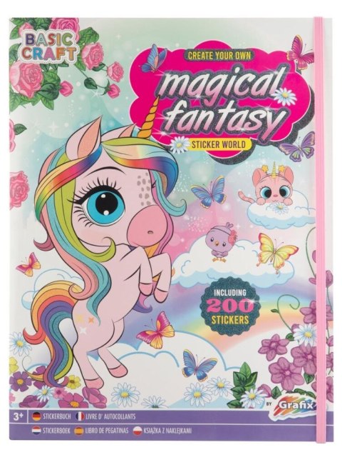 Kolorowanka Magical Fantasy Naklejka World Book + 200 naklejek Grafix (100074)
