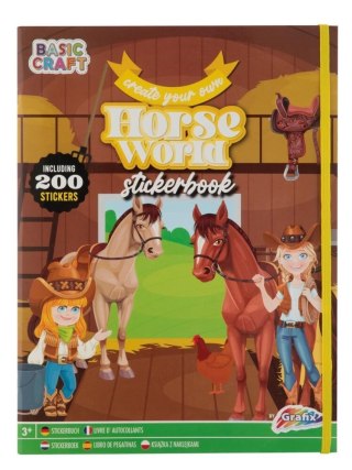 Kolorowanka Magical Horse Sticker World Book + 200 stickers Grafix (100075)