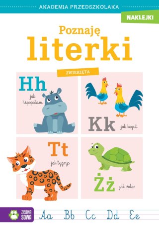 Książka dla dzieci Akademia przedszkolaka. Poznaję literki. Zwierzęta Zielona Sowa