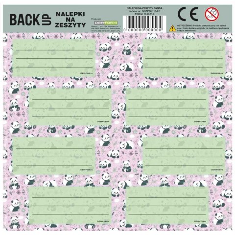 Naklejka na zeszyt Panda Derform (NNZPA11)