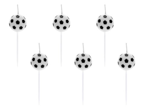 Świeczka urodzinowa Piłki 1op./6szt. Partydeco (SCS-2)