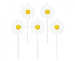 Świeczka urodzinowa pikery Stokrotki, dwustronne, dł. całkowita 7,5 cm, 5 szt. Godan (PF-SST2)