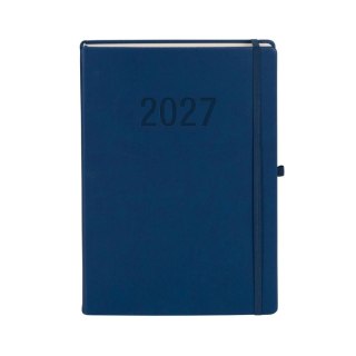 Kalendarz książkowy (terminarz) 2027 MEMOFIX dziennyy A4 Antra (granatowy)