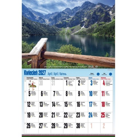 Kalendarz ścienny ALBUMOWY TATRY PO ZBÓJU 470mm x 320mm Pan Kalendarzyk (KSA V.5)