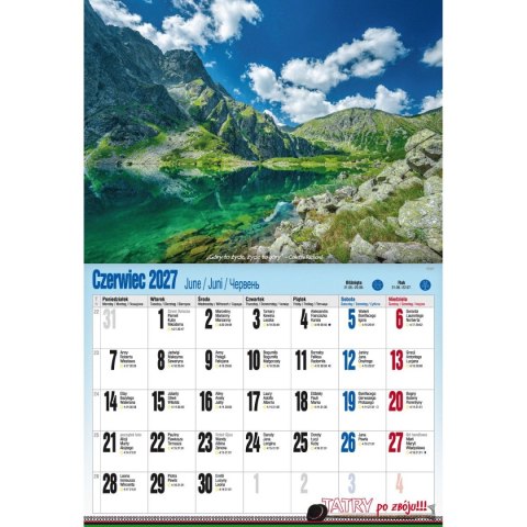 Kalendarz ścienny ALBUMOWY TATRY PO ZBÓJU 470mm x 320mm Pan Kalendarzyk (KSA V.5)