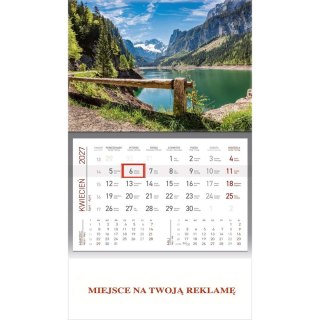Kalendarz ścienny Górskie Jezioro jednodzielny Wydawnictwo Wokół Nas (KS056BB)