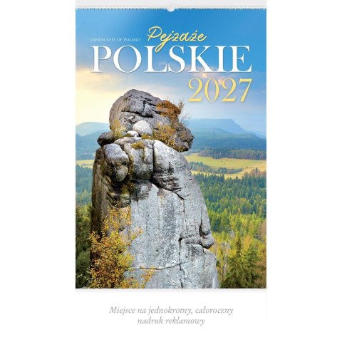 Kalendarz ścienny PEJZAŻE POLSKIE 13-planszowe 320mm x 470mm Lucrum (RW01)