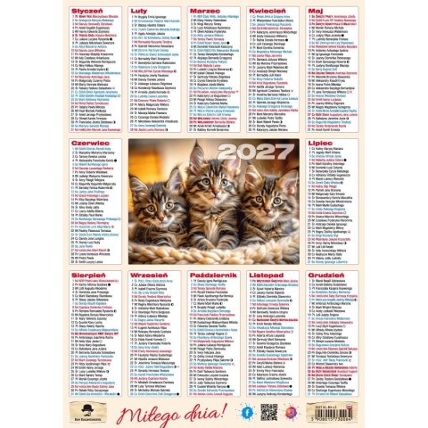 Kalendarz ścienny Plakietka B4 Pan Kalendarzyk (B4)