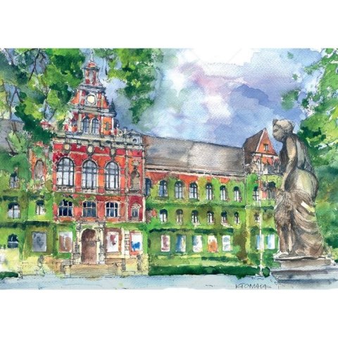 Kalendarz ścienny RODZINNY MIASTA W AKWARELI 13-KARTKOWY 280mm x 200mm Lucrum (WL5)