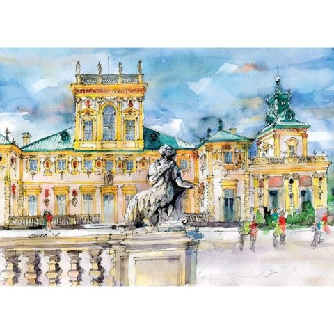 Kalendarz ścienny RODZINNY MIASTA W AKWARELI 13-KARTKOWY 280mm x 200mm Lucrum (WL5)