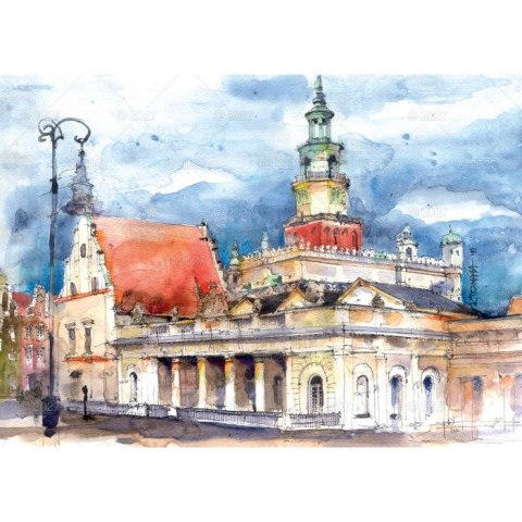 Kalendarz ścienny RODZINNY MIASTA W AKWARELI 13-KARTKOWY 280mm x 200mm Lucrum (WL5)